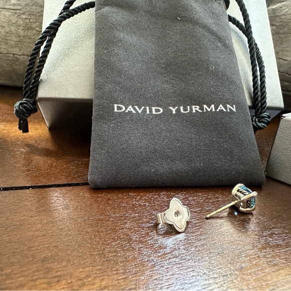 David Yurman Petite Chatelaine Stud Earrings in Blue Topaz Earrings - Picture 9 of 11